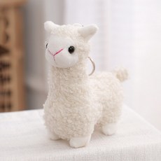 아이끌레 보들 알파카 봉제인형 키링, 화이트, 1개, 12cm