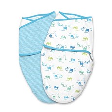 Luxe Whisper Quiet Swaddle – Size Small Medium 0-3 Months 2-Pack (B (0-3 Month Building Blocks), 0-3 Month, Building Blocks