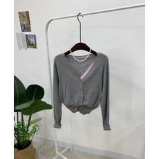 경제적인 씨네샵 최저가 정보 BEST 10 2 씨샵인더룸 / 로제 배색 레이어드 브이넥 가디건 4color C