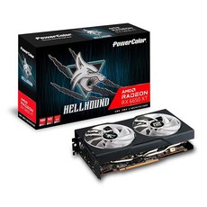 PowerColor 파이터 AMD 라데온 RX 6600 그래픽 카드 8GB GDDR6 메모리, 6650XT Hellhound