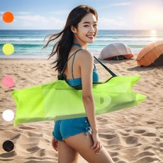 프리다이빙 롱핀가방 오리발 롱핀메쉬백, 네온