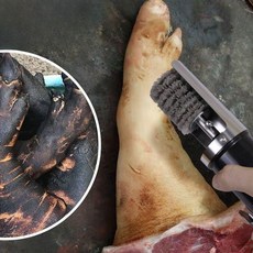 족발세척도구 족발 손질 전동 업소용 돼지털 제거기 브러시, 유선와이어브러시2