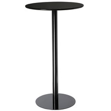 원형 높은 테이블 홈바 라운지 카페 식탁 스탠딩바, 검은색 좌판 + 검은색 철제