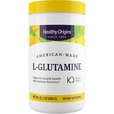 Healthy Origins 글루타민 헬스 보충제 건강 기원 L-글루타민 분말 300g - 아미노산 및 근력 지원 미국산 분말 면역 비건 비GMO 글루텐 프리 10.6온스, 120인분 (1팩), 1개