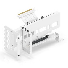 EZDIY-FAB 수직 PCIe 4.0 GPU 마운트 그래픽 카드 브래킷 비디오 VGA 지원 키트 X16 Gen4 화이트 라이저 케이블 90도 직각 - 화이트., All Pure white