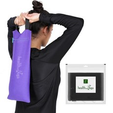 SoulGenie 헬스앤요가™ 요가 모래 가방 내부 방수 가방이 있는 더블 백 무게와 지지력을 더해주는 소품 (블랙), 1 Count (Pack of 1), Black, 1개