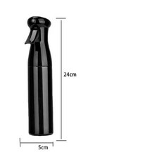 260878 고압 물 연속 스프레이 병 미용실 감독 헤어 분무기, Black-200ml, 1개, 200ml