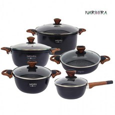 프리미엄 대리석 IH 냄비 5종 세트 인덕션 인덕션용 편수 양수 전골냄비 혼수, 나리히라대리석_18양 20 24 28 22