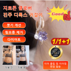 지르콘 클로버 진주 디톡스 귀걸이 여성 귀걸이 세트
