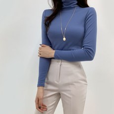 투데이앤룩 여자 클래식 목폴라티셔츠 베이직 폴라티