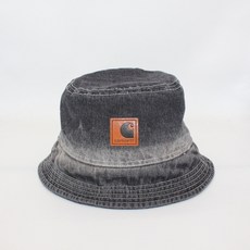 Carhartt 칼하트 캐주얼 버킷햇 트레블러 데님 자외선 차단 남녀공용, 블랙, 프리사이즈, 1개, 1개입