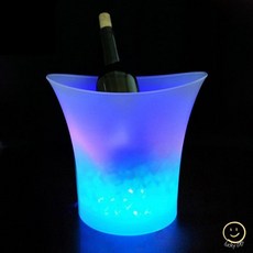맥주바스켓 qkrtm 와인 쿨러 캠핑 얼음통 샴페인 아이스버킷 파티, 레인보우 (건전지 모델), 1개
