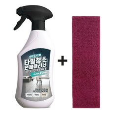 위시오 포세린타일 청소 무광타일 마루 바닥 찌든때 청소 클리너 800ml + 전용수세미 1매, 1통