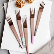 (몽블랑)보겐 슈가 로즈골드 브레드 포크- 5color, 민트, 1개