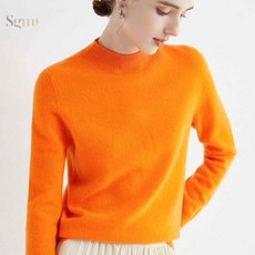 캐시미어 무지 니트 심플 여성 거울 슬림핏 따듯한