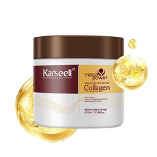 Karseell 100ml 콜라겐 헤어 트리트먼트 딥 리페어 컨디셔닝 아르간 오일 콜라겐 헤어 마스크 에센스 건조하고 손상된 모발용 모든 모발 타입