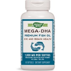 네이쳐스웨이 메가-DHA 1000mg 소프트젤, 60개입, 1개