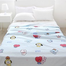 (키즈키즈) BT21 UNIVERSTAR 겹이불 블루C1100