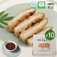 록담 제주 돼지 등심 돈까스 10팩 + 감귤소스10개, 120g