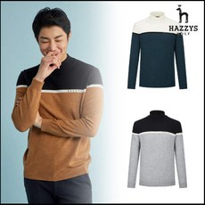 [현대백화점][헤지스골프] HUSW0D791 남성 [SOFT CASHMERE] 캐시미어 혼방 하이넥 스웨터