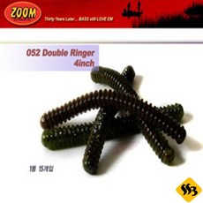 ZOOM 줌 더블링거 루어낚시웜 소프트베이트 배스, 052-005
