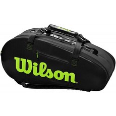 Wilson (윌슨) 테니스 배드민턴 라켓 가방 SUPER TOUR 2 COMP LARGE (슈퍼 투어 2 콤프 라지) 라켓 9 개