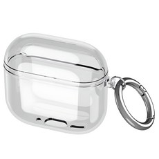 rorentech Rimpio防變色TPU水晶殼AirPods Pro, AirPods 4, 1個, 透明