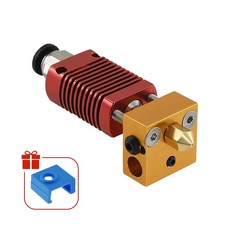 MK8 조립 1.75mm 프린터용 블록 히팅 키트 CR-10 알루미늄 엔더 핫 0.4mm 노즐 압출기 프린터 3D 엔드 3 액세서리, 2)Red CR10