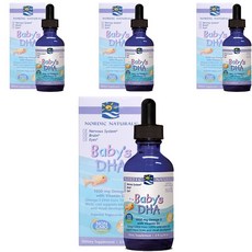 노르딕내츄럴스 어린이 DHA 1050mg 오메가-3 비타민D3, 60ml, 4개