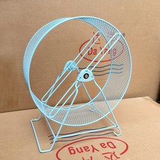 고슴도치 메탈 저소음 쳇바퀴 친칠라 소동물용 청소쉬운, 32cm 파스텔블루 저소음 메탈휠