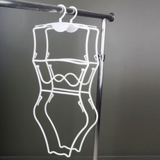 자체브랜드 여성용 수영복 수트 플라스틱 옷걸이(5개묶음)(블랙 화이트), 화이트, 5개묶음