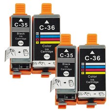 PGI35 CLI36 호환 카트리지 잉크 블랙 + 칼라 2세트 (총 4개)