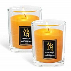 크수트 라벤더 신티드 All 내추럴 100% 푸어 비스왁스 아로마세러피 캔들 Made 위드 에센티얼 Oil 4 oz - 그레이트 for 홈 배스룸 리빙 룸 오피스 스터디 요가 S, 단일상품