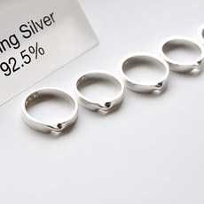 루브아 925실버 뫼비우스 꼬임 핸드메이드 각인반지
