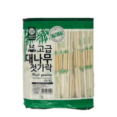 둥근 대나무 젓가락 비닐 개별 포장 3000개입, 30세트, 100개