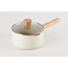 AURORA 편수냄비 인덕션냄비 세라믹코팅 SM008, 1개, 흰색, 18cm 1개, 흰색, 18cm