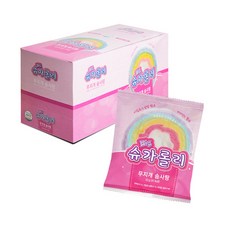 빅 슈가롤리 한박스 무지개 롤 레인보우 솜사탕, 150g, 1개