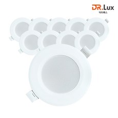 닥터룩스 LED 다운라이트 3인치 6W, 10개, 주광색