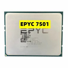 AMD EPYC 7501 CPU 7nm 32 코어 64 스레드 2.0GHz 64MB 155W 프로세서 소켓 SP3 서버 CPU 프로세서 EPYC7501, 한개옵션0