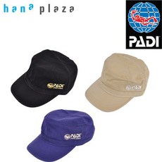 PADI 패디 스쿠버다이빙 모자 밀리터리캡 군모, 상세설명 참조, 블랙