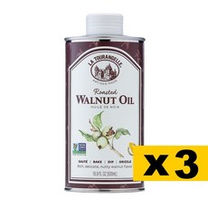 라투랑겔 월넛 호두 오일 La Tourangelle Walnut Oil 500mL 3팩, 3개