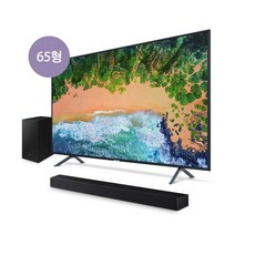 삼성전자 (초특가)크리스탈 UHD TV KU65UT7000FXKR 163 cm(65)+(사은품) 삼성 사운드바(HW-T450/KR), 스탠드형
