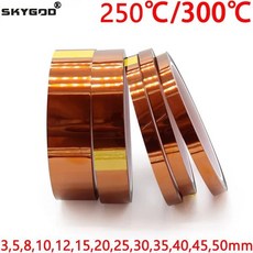 라벨 테이프 호환 고온 내열성 접착 3D 프린터 부품 BGA 캡톤 폴리이미드 절연 단열 3mm - 50mm, 9) 30mm - 33 메터