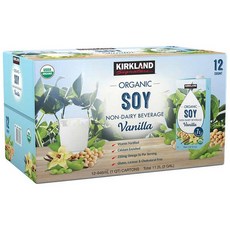 커클랜드 오가닉 바닐라맛 두유 Kirkland Signature Organic Soy Vanilla 946ml 12팩(11.2L), 1개