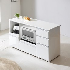 미시바 하이그로시 서랍형 아일랜드식탁 상판 바디 하이그로시 홈바 미니홈바 아일랜드 수납장 광파 오븐렌지 전기밥솥 수납., A타입