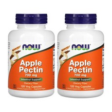 [1+1] Now Foods 나우푸드 애플 펙틴 700mg 120정 팩틴 사과 Apple Pectin 식이섬유 고약사 약들약 베지캡슐 2개, 기본, 120캡슐