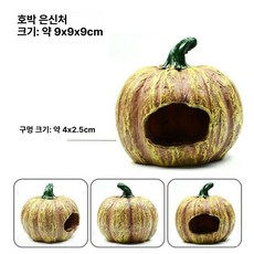 조이앨빈 도마뱀집꾸미기 크레스티드게코 집꾸미기, 1개, 호박 피하는 집 A