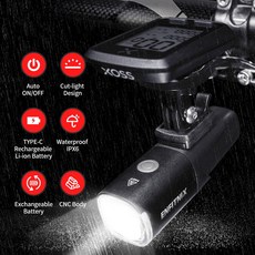 자전거 스마트 헤드 라이트 USB 충전식 800 루멘 방수 Enfitnix Navi800 핸들 바 프론트 라이트 자전거 액세서리|자전거용 등|, 1개, 단일, 단일