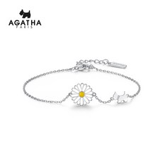 신품 AGATHA925실버 데이지 계열 액세서리 트윈 커플 여성 팔찌