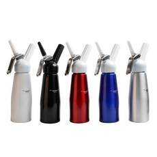 휘핑 만드는 기계 스텐 생크림 짜는 도구 카페 크림 핑크 500ml 커피 거품 제조, 블랙 500ml, 1개